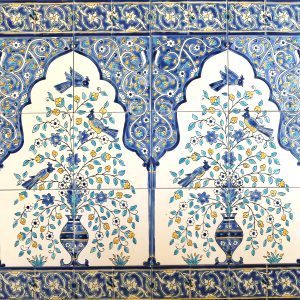 Miramar with Garden Blue Border